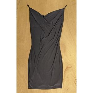 Day & Night black backless slouch mini dress xxs